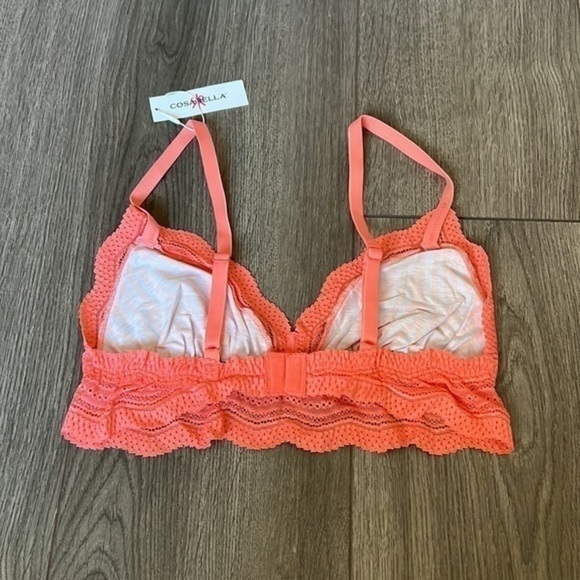 Cosabella Dolce Prt Cotton Bralette In Zebra Icy Violet / Coral Breeze Sz Large - Picture 15 of 16